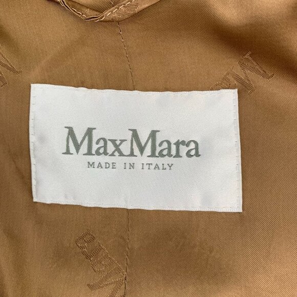 Max Mara Womens Oversized Camel Teddy Coat Double-Breasted Wool - Picture 6 of 8